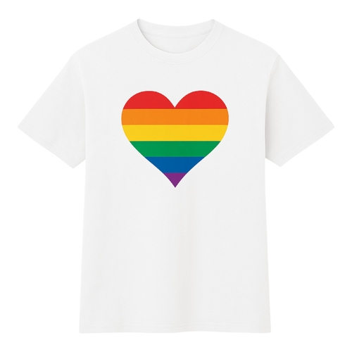 Unisex Rainbow Pride T-Shirt Top White LGBTQ+ Gay Mardi Gras Festival Tee
