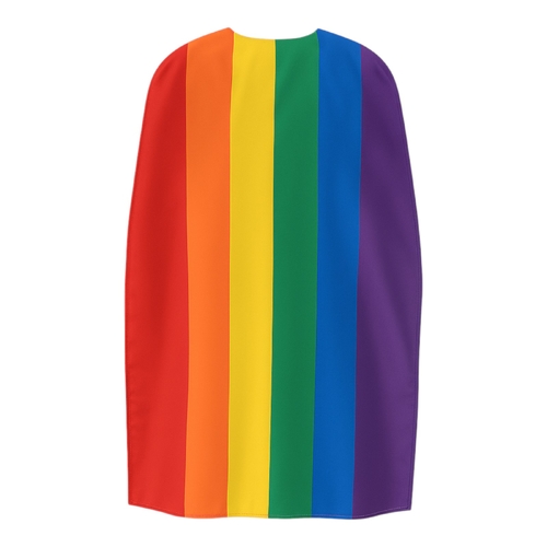 Rainbow Pride Cape LGBTQ+ Mardi Gras Parade Party Costume Accessory Pride Wear