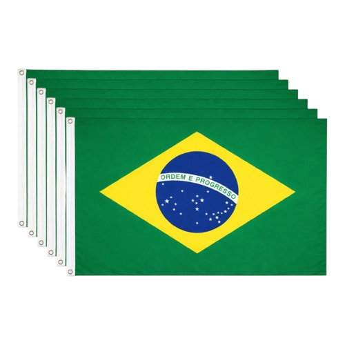 6 x Brazil Flag Large 90 x 150 cm National Pride Wear Proudly Events Home Garden