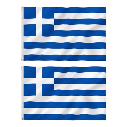 2 x Greece Flag Large 90 x 150 cm Greek National Pride Wear Proudly Events Home