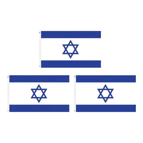 3 x 150x90cm Israel Flag Israeli National Flag Heavy Duty Outdoor Indoor Use