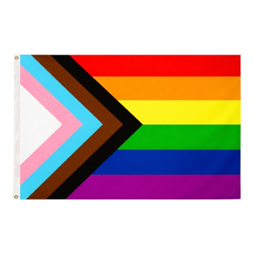 Rainbow Progress Pride Flag Large 90 x 150 cm LGBTQI+ Inclusive Pride Parade