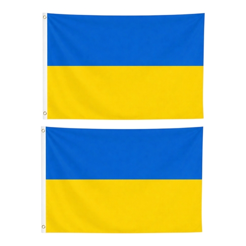 2 x Ukraine Flag Large 90 x 150 cm National Pride Indoor Outdoor Home Garden