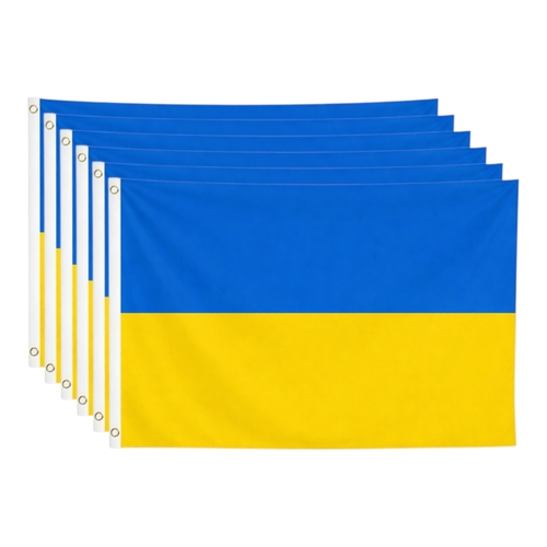 6 x Ukraine Flag Large 90 x 150 cm National Pride Indoor Outdoor Home Garden