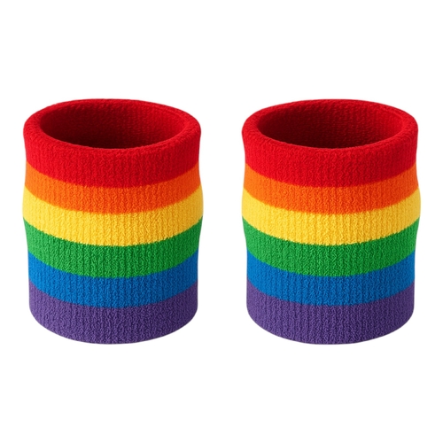 Gay Rainbow Pride LGBTQ+ Wristband Set Festival Parade Costume Mardi Gras