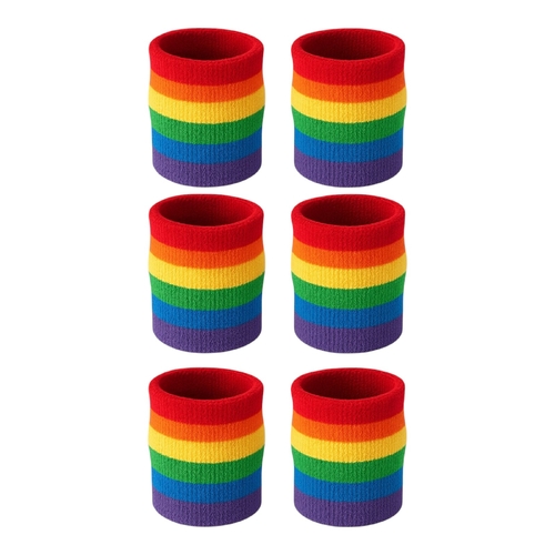 3 x Gay Rainbow Pride LGBTQ+ Wristband Sets Mardi Gras Festival Parade Pack