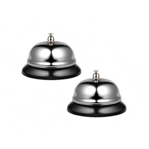 2 Pack Call Bell Chrome Plated Desk Service Reception Counter Shop Restaurant