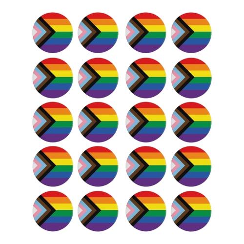 20x LGBTQI+ Progress Pride Rainbow Lapel Pin Badge Pride Parade Mardi Gras Party