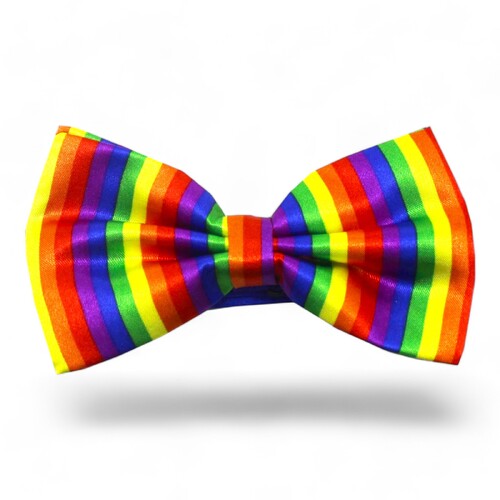 Men&#39;s Rainbow Bow Tie Wedding Gay Pride Fancy Costume Mardi Gras LGBTQ+ Party