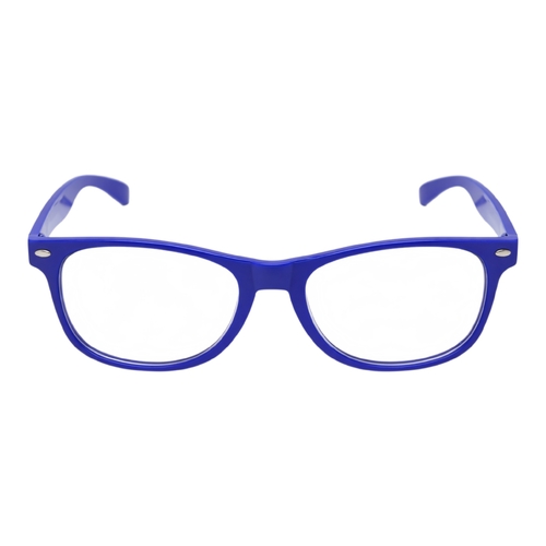 Blue Frame Clear Lens Glasses Retro Nerd Geek Costume Party