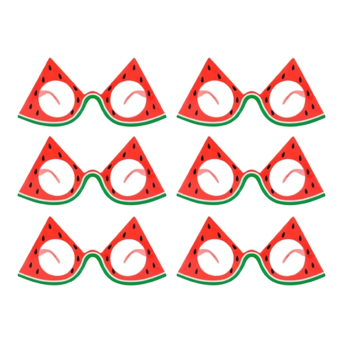 6 x Watermelon Novelty Glasses Fruit Costume Party Summer Festival Accessory