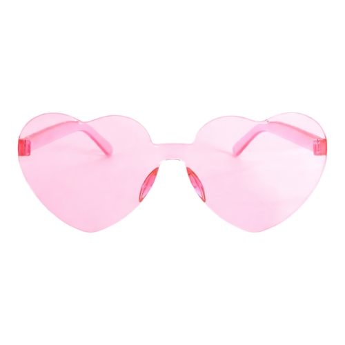 Pink Heart Glasses Novelty Party Glasses Festival Costume Fancy Dress