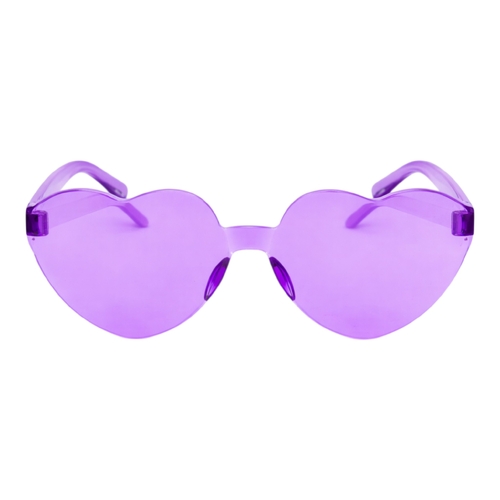 Purple Heart Glasses Novelty Party Glasses Festival Costume Fancy Dress