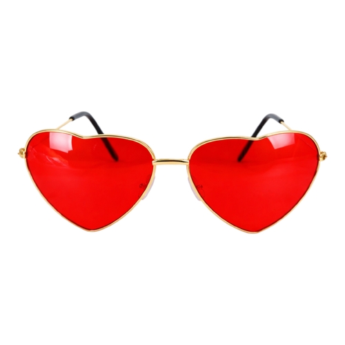 Red Heart Glasses Metal Frame Novelty Party Glasses Festival Costume Dress