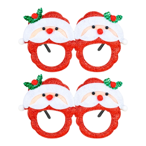 2 x Christmas Santa Novelty Glasses Party Costume Festive Xmas Accessory