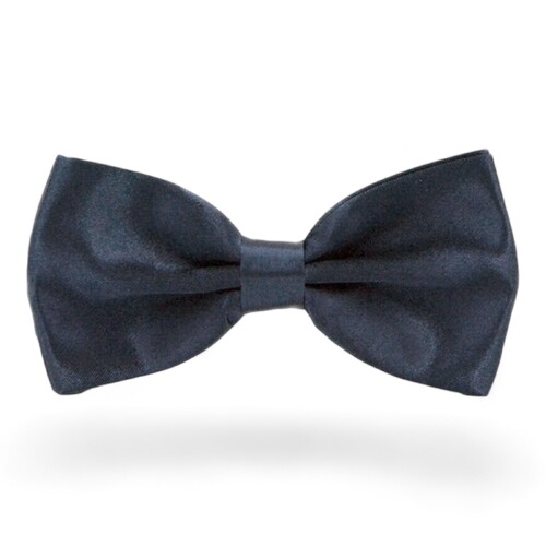 Men&#39;s Navy Blue Satin Bow Tie Solid Colour Pre Tied Bowtie Necktie Tuxedo Wedding Women