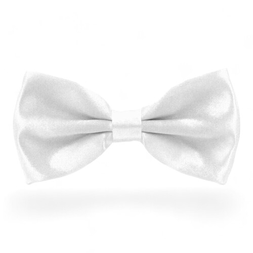 Men&#39;s White Satin Bow Tie Solid Colour Pre Tied Bowtie Necktie Tuxedo Wedding Women