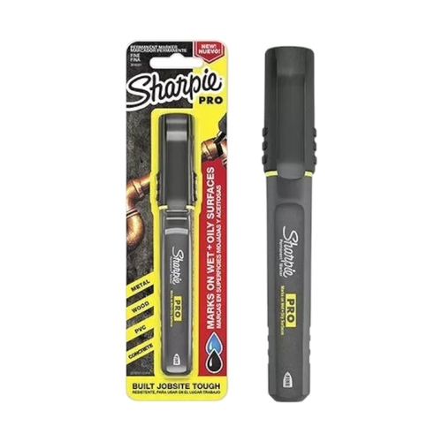 Sharpie Pro Marker Pen Black Fine Tip for Metal Wood Concrete Wet &amp; Oily Surfaces
