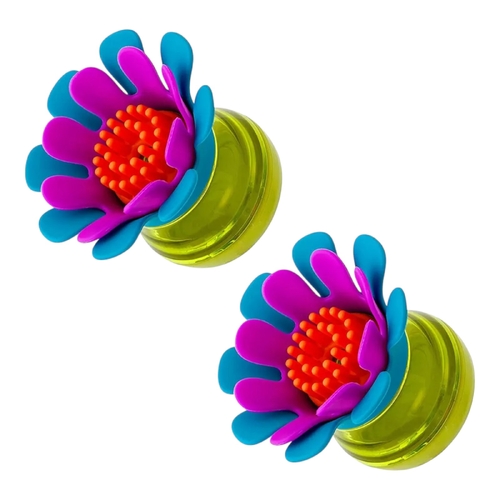 2 x Boon Forb Mini Dish Brush Blue Silicone Soft Bristles Nonstick Safe Grip
