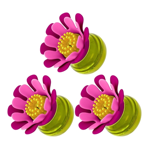 3 x Boon Forb Mini Dish Brush Pink Silicone Soft Bristles Nonstick Safe Grip