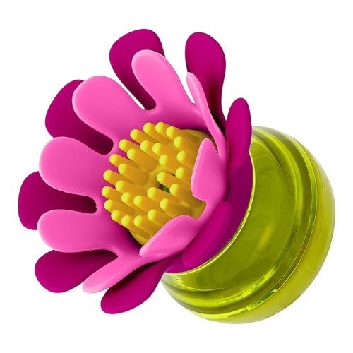 Boon Forb Mini Dish Brush Pink Silicone Soft Bristles Nonstick Safe Grip