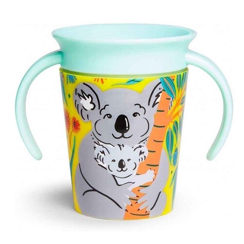 Munchkin 177ml Miracle 360° Wild Love Trainer Drink Cup Baby/Toddler 6m+ - Koala Design