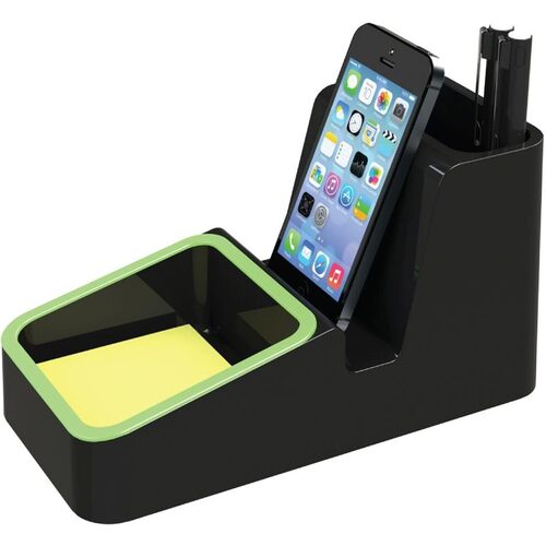 Esselte Smart Caddy Desk Accessory Black Handy Sticky Note Storage Section