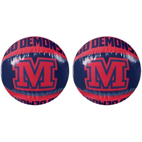 2-Pack Official AFL Melbourne Demons Inflatable Beach Ball Pool Toy Gift 50cm