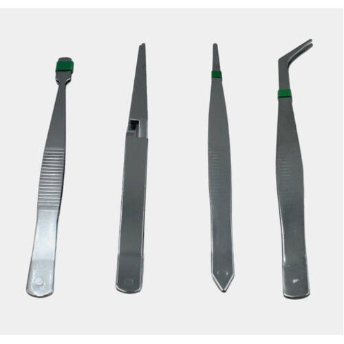 Tweezers 4PCs Set Steel Beads Tool Craft Hobbies Sewing Tweezer - Legion Tools