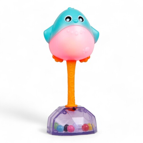 Playgro Light Me Up Penguin Rattle Toy  Sounds Lights For Baby Toddlers 3m+