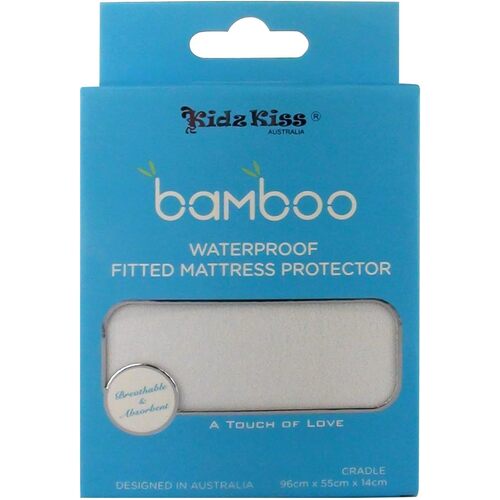 Kids Kiss Bamboo Fitted Waterproof Cradle Mattress Protector/Cover Ultra Thin