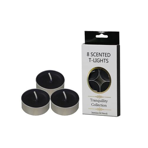 8-Pack Tranquility Tea Lights Scented Jasmine &amp; Neroli Candle (4 Hour Burn)