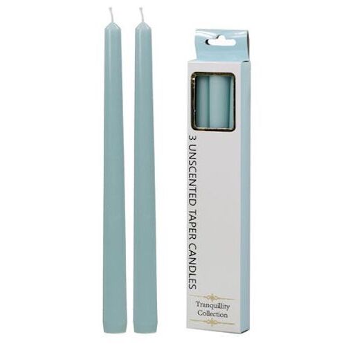 3-Pack Tranquility Unscented Taper Maui Beach Candle (6 Hour Burn)