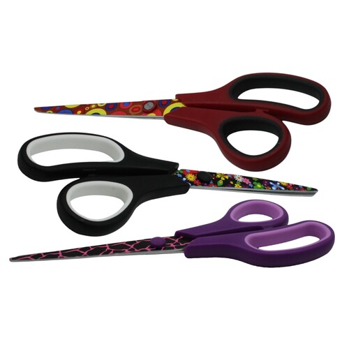 3-Pack UBL Scissors School Office Home Student Paper Cut Art Craft Tool Shears 