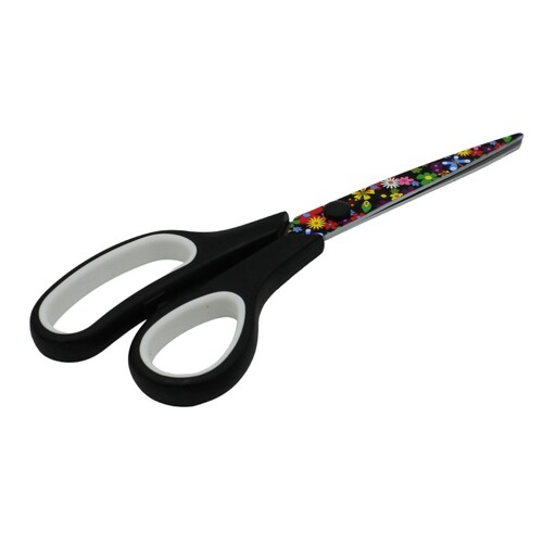 UBL Scissors School Office Home Student Paper Cut Art Craft Tool Shears - Black