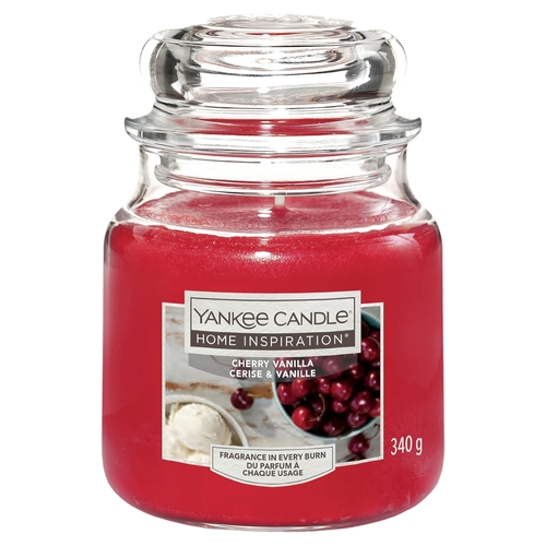 Yankee Candle 340g 12oz Cherry Vanilla Scented Candle Medium Jar
