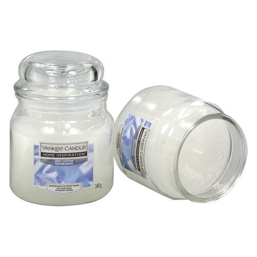 Yankee Candle Home Inspiration Medium Jar Candle Soft Cotton 340g 12oz