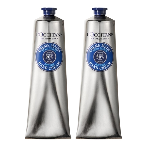 2 x LOccitane Shea Butter Hand Cream 150ml Nourishing Moisturiser For Dry Hands