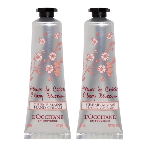 2 x LOccitane Cherry Blossom Hand Cream 30ml Nourishing Moisturiser Shea Butter