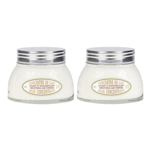 2x LOccitane Almond Milk Concentrate 200ml Firming Body Cream for All Skin Types