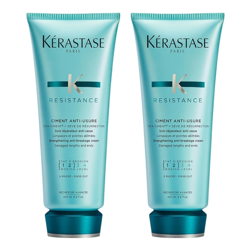 2 x Kerastase Resistance Ciment Anti Usure Hair Treatment 200ml Strength Care
