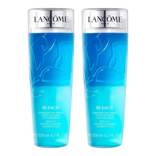 2 x Lancome Bi-Facil Non Oily Instant Cleanser Sensitive Eyes 200ml 6.7 oz