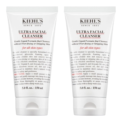 2x Kiehls Ultra Facial Cleanser 150ml Gentle Face Wash For All Skin Types Unisex