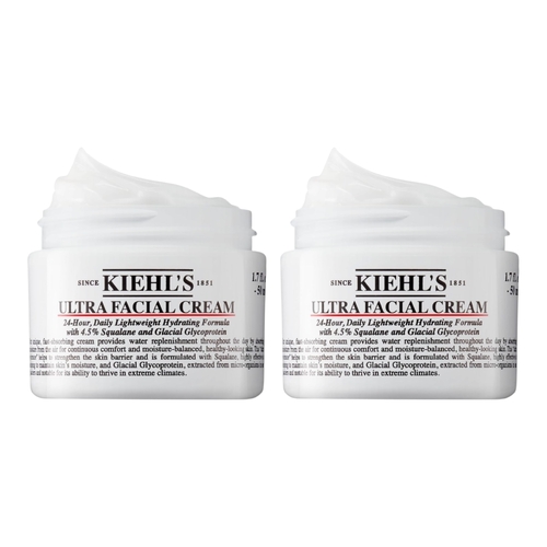 2 x Kiehls Ultra Facial Cream 50ml Moisturizer Face Hydration Skincare Unisex