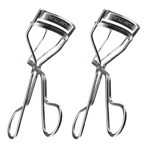2 x Shu Uemura Eyelash Curler Silver and One Silicone Refill Pad