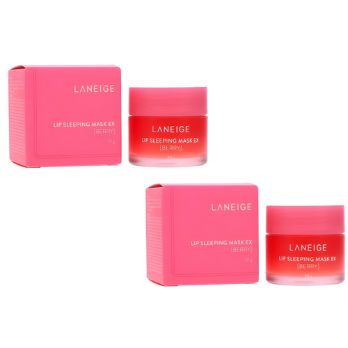 2 x Laneige Lip Sleeping Mask Berry 20g Overnight Moisturising Treatment Balm