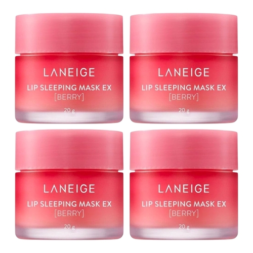 4 x Laneige Lip Sleeping Mask Berry 20g Overnight Moisturising Treatment Balm