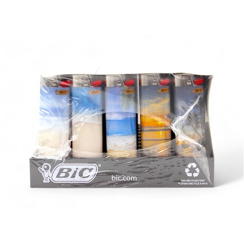 50x BIC Maxi Beach Ocean Lighters Various Colour Box J26