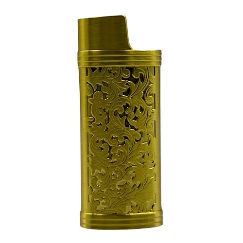 Gold Metal Lighter Case Cover Holder Sleeve Pouch For BIC Mini Lighter J25