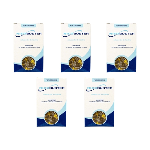5 x NicoBuster Micro Mountable Filters Reduces Tar and Nicotine Tobacco Filter